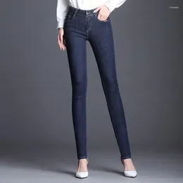 Jeans féminins classiques hauts hauts slim stretch ankle-longueur crayon pantalon en denim coréen model skinny collants skinny pantalon
