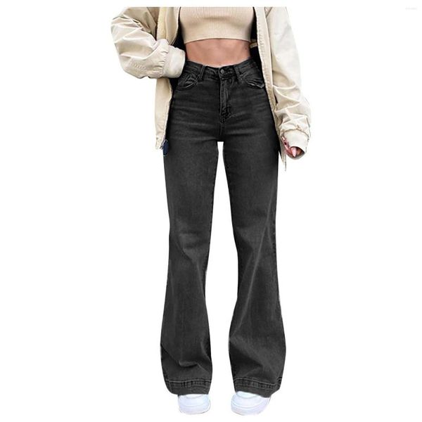 Jeans pour femmes Short en jean délavé foncé pour femme Veste en jean Salopette pour femme Pantalon Cargo Baggy Bell