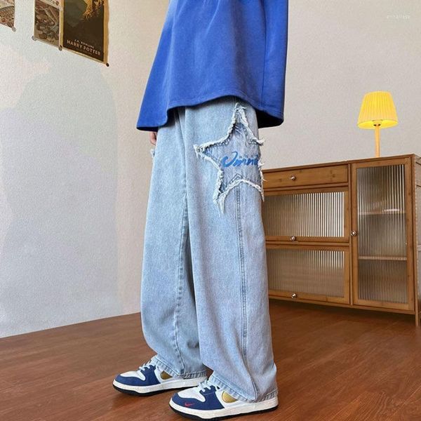 Jeans femeninos profundos ciudades estrellas de la ciudad y2k harajuku mujeres vintage streetwear de moda coreana pantalones holgado