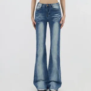Jeans Femme Deeptown Vintage Flared Femmes Automne Gyaru Leggings Low Rise Denim Pantalon Acubi Blue Coquette Mode Coréenne 90s Esthétique