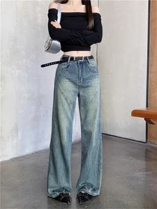 Jeans Femme Deeptown Y2K Vintage Baggy Femme Fée Grunge Mode Coréenne Denim Pantalon Surdimensionné Harajuku Rétro 90s Pantalon Large 230825