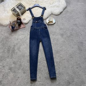 Jeans femme Denim combinaison salopette pour femmes 2023 jambe large Baggy Femme mode coréenne pull jarretelle pantalon Jean Femme