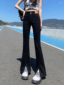 Jeans pour femmes en denim Fashion Frare Flare Y2K Streetwear Pantalon droit vintage Baggy Loose Party Casual Quality Tableau