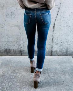 Dames jeans ontwerpen vrouwen blauwe knop colombiaanse magere lift buhigh taille denim broek