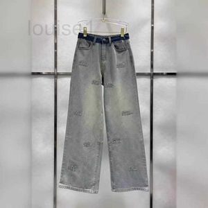 Dames jeans designer merk draagt voor vrouwen in de M Family lente/zomer 2024, nieuwe vintage zware industrie veelzijdige brede been broek SPE3
