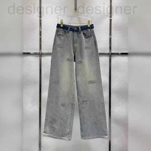 Dames jeans designer merk met jeans voor vrouwen in de M Family lente/zomer 2024, nieuwe vintage zware industrie veelzijdige brede poot broek 1zi33