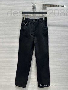 Damesjeansontwerper Casual eenvoudige en veelzijdige high-tail skinny rechte jeans xoko