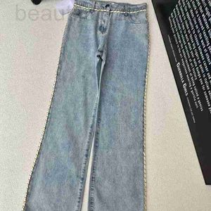 Dames jeans ontwerper vroege voorjaar nieuwe ch nanyou gaoDing Koreaanse editie leeftijd reduceren zware industrie metalen ketting wassen water zuiver katoenen rechte buis afslank encp