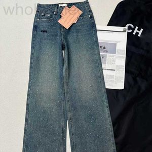 Jeans para mujer Diseñador Principios de primavera Nuevo Miu Nanyou Gaoding Estilo coreano Harajuku Slim, suave, letra transpirable suelta versátil X0NN