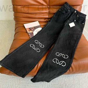 Diseñador de jeans para mujeres Diseñador de bordado Pantalones de mezclilla Mujeres pantalones casuales Pantalias de pantalones de pierna de cintura alta para Lady MW78