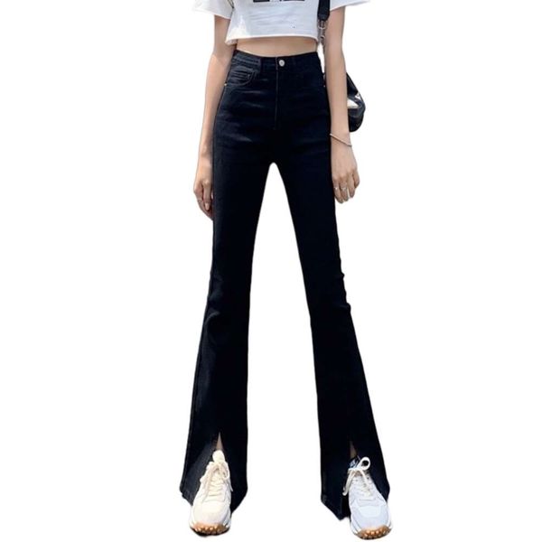 Jeans para mujer Diseñador Moda Lujo Jeans de alta calidad Cintura alta Split Flare Flare Mujer Coreana Stretch Bell Bottom Mom Plus Tamaño Pantalones de mezclilla Jean Taille Haute