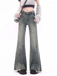 Jeans pour femmes Designer Girls Boot Cut Flare Gland Taille basse Sexy Mode Y2K Denim Pantalon Lâche Casual High Street Pantalon