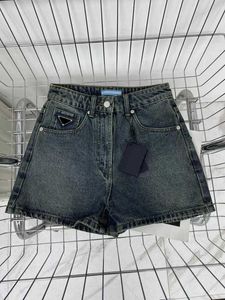 Damesjeans Designer High Edition 2023 Lente/Zomer Nieuwe Driehoek Verhoogde Taille Veelzijdige Slanke A-lijn Denim Shorts voor Dames TQFN