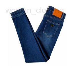 Jeans da donna Designer Jeans a gamba piccola in peluche a vita alta per la primavera 2023 da donna nuovi pantaloni a matita slim fit ad alta elasticità tendenza 8W6O