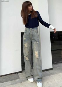 Damesjeans designer jeans vrouwelijke retro designer jeansjas dames Milan runway designer lange mouwen A20 240304