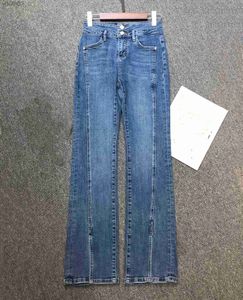 Jeans pour femmes Jeans de créateur femme rétro designer jeans veste femme Milan piste robe de créateur décontracté à manches longues haut vêtements costume A25 240304