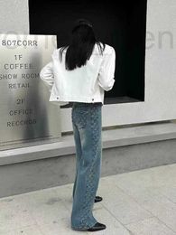 Damesjeansontwerper L V Women Pant Woman Taille denim broek kleding blauw vintage kwaliteit mode recht 2024 2OTW hwkrr