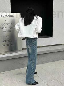 Designer de jeans pour femmes L v Women Pant Femme Pantalon dezaine de taille de taille Blue Vintage Quality Fashion Straitement 2024 2otw Hwkr
