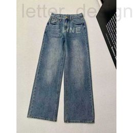 Jeans para mujer Diseñador de lujo CE Jeans de pierna ancha para mujeres 2023 Nuevos pantalones largos rectos de cintura alta para adelgazar y entrepierna con letra de cubierta Y00B
