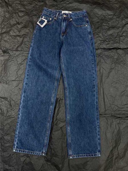 Jeans pour femmes Designer printemps et été nouvelle poche arrière broderie voiture couture cuir marque taille haute Slim Made Old Washed jambe droite 2ER9