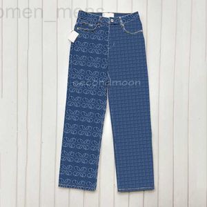 Dames jeans ontwerper vrouwen vintage blauwe taille luxe vrouw rechte broek lente zomer ademende IYIC
