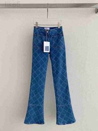Jeans pour femmes Designer Jeans pour femmes Veste femme rétro Milan Robe de piste Casual Top à manches longues Costume de vêtements 5JUO