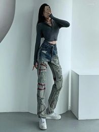 Damesjeans Fashion vriendje High Taille Patch gescheurd voor vrouwelijke lente zomer dames slouchy streetwear cool denim broek