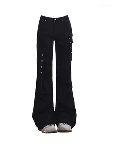 Dames jeans mode klassieke denim broek vrouwen hoge taille slanke bell bottoms vrouwelijk 90s streetwear gothic flard street