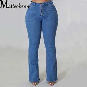 Jeans pour femmes mode pantalon denim bleu foncé