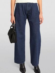 Jeans pour femmes Mode Lâche High Rise Large Pour Femmes Automne Hiver Coton Vintage Denim Long Pantalon Femme Casual Streetwear Pantalon