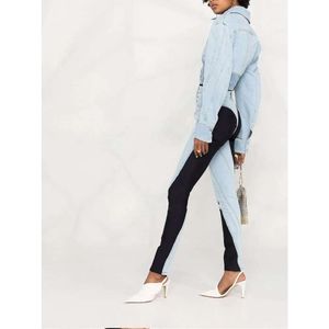 Jeans pour femmes mode Patchwork Colorblock taille haute Slim décontracté droit Denim crayon pantalon femme vente en gros marque designer