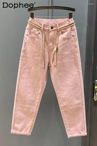 Moda de jeans para mujeres Pantalones de mezclilla de mezclilla de mezclilla de mezclilla de mezclilla de mezclilla otoño coreano