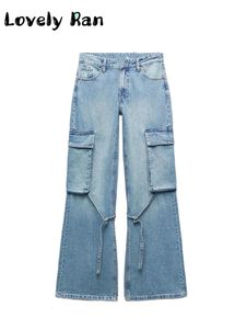 Jeans pour femmes Mode Y2K Jambe large pour femmes 2023 Poche Denim Pantalon Femme Vintage Lâche Droite Pantalon Long High Streetwear 231102