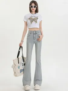 Dames jeans flare dames broek denim hoge taille stretch Koreaanse stijl vintage kleding 2024 jeugdige y2k kpop