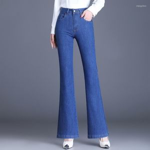 Femmes Jeans Flare femmes Stretch pantalon évasé 2023 mode classique Denim taille haute coréen pantalon dames Mujer Jean Femme