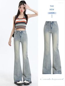 Jeans pour femmes évasé les femmes hautes stretch buotcut Bell Bottom Slimming Dongdaemun femme jeune