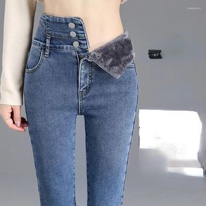 Jeans para mujeres para mujeres Azul alto elástico elástico Femenino lavado Denim pantalones de lápiz flaco Pantalones de calidad G264