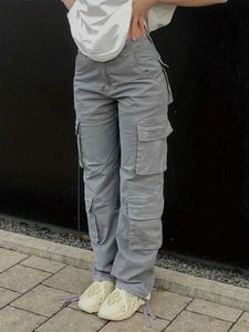 Damesjeans Gilipur Vintage goederen broek Bag jeans mode 90s straatkleding zak brede been hoge been hoog taille rechte y2k denim shorts q240523