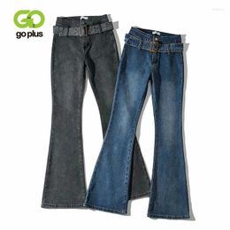 Jeans pour femmes goplus y2k femmes hautes tauches pantalon de jean pantalon streetwear skinny pantalon pour femme