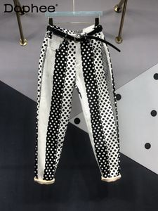 Jeans pour femmes Harajuku Polka Dot Impression Teinture Denim Pant 2023 Printemps Mode Tout Match Lâche Minceur Maigre Haren 230707