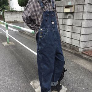 Damesjeans Harajuku -stijl retro schouderband jeans voor mannen en vrouwen koppels 2023 Springsummer los 230422