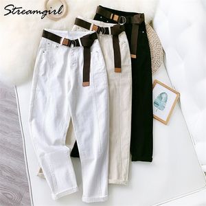 Jeans pour femmes Harem Jeans Femme Taille Haute Printemps Vêtements pour femmes Casual Loose Denim Capris Pantalon Femme Blanc Jeans Pour Femmes Vintage 220908