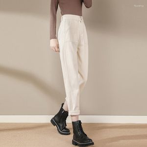 Jeans para mujer Alta calidad Beige Negro Pierna recta para mujeres Cintura Tendencia Pantalones Mamá Denim Baggy Casual Comfort