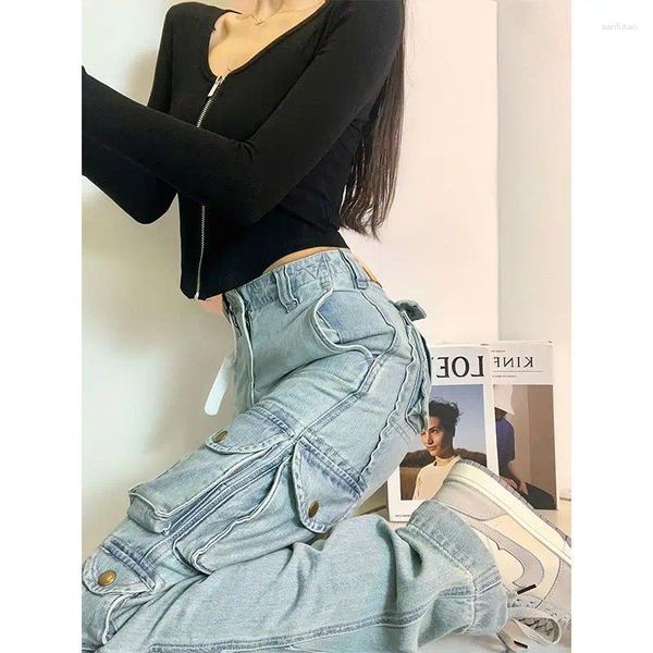 Pantalon d'atmosphère de rue jeans pour femmes High Street Design surdimension