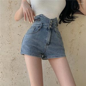 Jeans pour femmes High Street Fashion Single Breasted Denim Shorts Femmes D'été Taille Fermeture Éclair Jean Dames Sexy Maigre