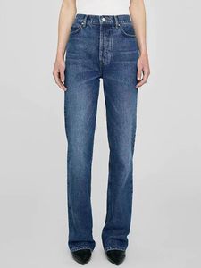 Jeans para mujeres Pantalones de mezclilla de la cintura alta de moda