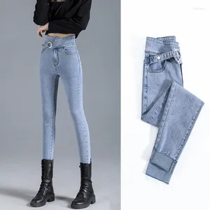 Jean pour femmes High Wair Design Skinny pour les femmes coréennes tendance de mode Slim Fit Teenage Girl Sexy Stretch Denim Pants Streetwear