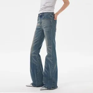 Jean évasé taille haute pour femmes, Version coréenne, Vintage Y2k, pantalon Baggy, jambes droites et larges, en Denim, vêtements de rue