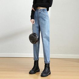 Femmes de jean pour femmes hautes Harlan pour femmes 2024 automne de vente directe papa pantalon neuf points de radis en gros radis