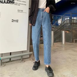 Jeans de mujeres Pantalones de mezclilla heterosexuales de la cintura alta 2024 Spirng Autumno